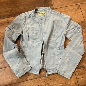 Plugg Sky Blue Casual Jacket